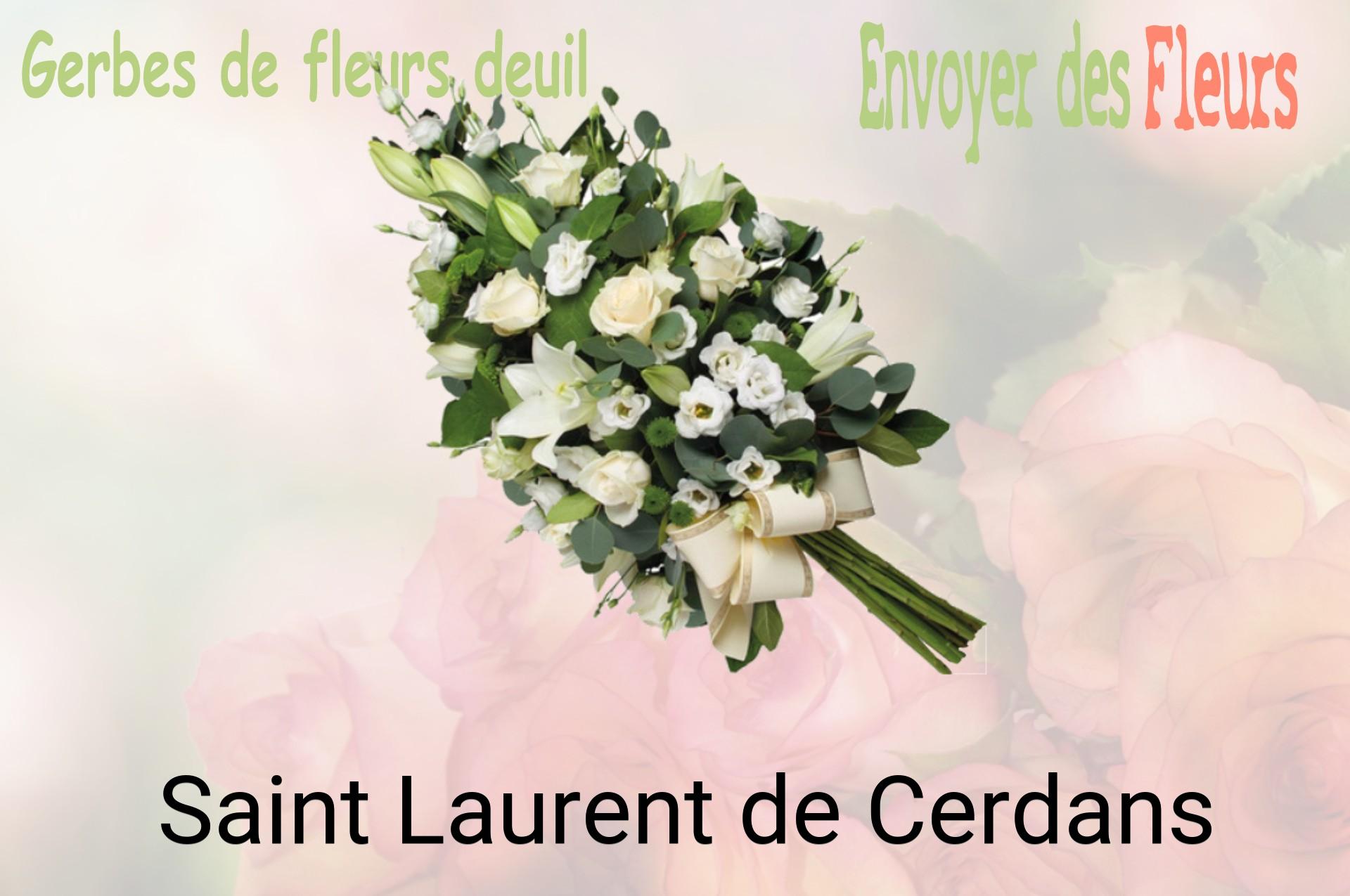 Gerbe de fleurs de deuil livrée à Saint-Laurent-de-Cerdans